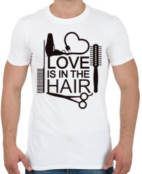 printfashion Love is in the HAIR - Férfi póló - Fehér (1844316)