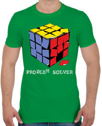 printfashion Rubik kocka egyszerűen - Férfi póló - Zöld (1845661)