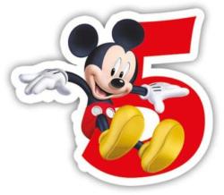  Disney Mickey tortagyertya, számgyertya 5 éves