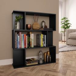 vidaXL Bibliotecă/Separator cameră, negru, 80x24x96 cm, PAL (800082) Biblioteca