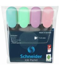 Schneider Set textmarkere Schneider Job Pastel, 4 buc/set