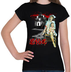 printfashion Horror House - Női póló - Fekete (1874426)