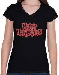 printfashion Halloween 5 - Női V-nyakú póló - Fekete (1852472)