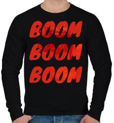 printfashion boom boom boom - Férfi pulóver - Fekete (1859315)