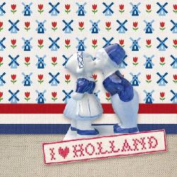 Ambiente I love Holland papírszalvéta 33x33cm, 20db-os