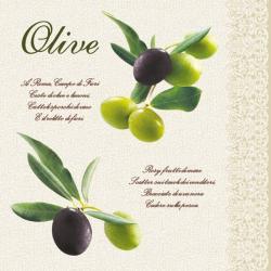 PAW Olive papírszalvéta 33x33cm, 20db-os