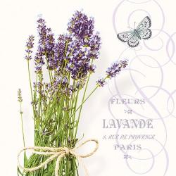 Ambiente Bunch of Lavender papírszalvéta 33x33cm, 20db-os - szep-otthon