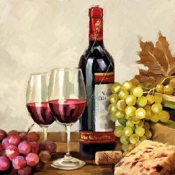 Ambiente Wine & Grapes papírszalvéta 33x33cm, 20db-os