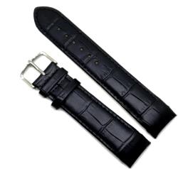 HCraft Curea Ceas „H-FIT Curved End - Piele Naturală cu Capete Curbate (20mm, 22mm) (H-FIT-BK)