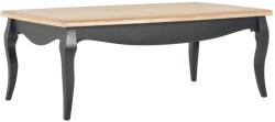 vidaXL Măsuță de cafea, negru & maro, 110x60x40 cm, lemn masiv de pin (280003) Masa de cafea