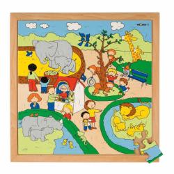 Educo Puzzle din lemn 64 piese La Zoo (E522616)