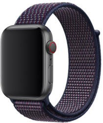 iUni Curea iUni compatibila cu Apple Watch Ultra/SE/8/7/6/5/4/3/2/1, 40mm, Nylon Sport, Woven Strap, Midnight Purple (507809_40)