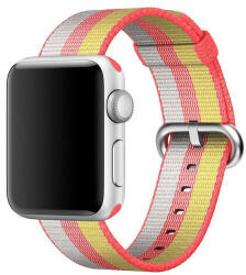 iUni Curea iUni compatibila cu Apple Watch 1/2/3/4/5/6/7, 40mm, Nylon, Woven Strap, Rainbow (503672_40)