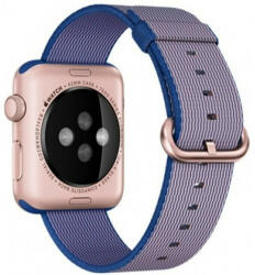 iUni Curea iUni compatibila cu Apple Watch 1/2/3/4/5/6/7, 44mm, Nylon, Woven Strap, Electric Purple (503528_44)