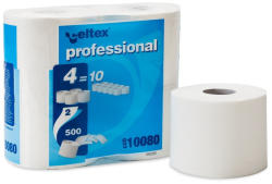 Celtex Professional compact toalettpapír 2 réteg, 500 lap, 55m, 4 tekercses, 10csomag/zsák (10080)
