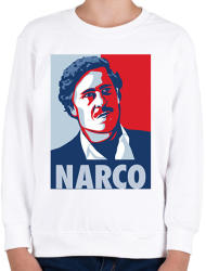 printfashion NARCO (Pablo Escobar) - Gyerek pulóver - Fehér (1907519)