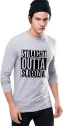 THEICONIC Bluza barbati gri cu text negru - Straight Outta Slobozia