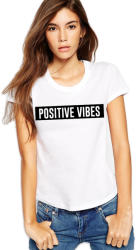 THEICONIC Tricou dama alb - Positive Vibes