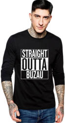 THEICONIC Bluza barbati neagra - Straight Outta Buzau