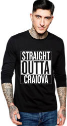 THEICONIC Bluza barbati neagra - Straight Outta Craiova