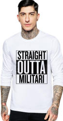 THEICONIC Bluza barbati alba - Straight Outta Militari