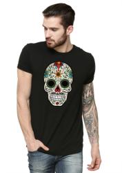 THEICONIC Tricou barbati negru - Sugar Skull Colorful