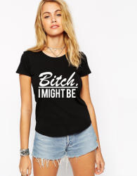 THEICONIC Tricou dama negru - Bitch