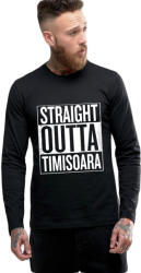 THEICONIC Bluza barbati neagra - Straight Outta Timisoara