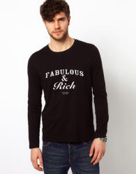 THEICONIC Bluza neagra, barbati, Fabulous & Rich