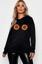 THE ICONIC Hanorac dama negru - Sunflower