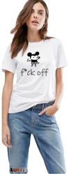 THEICONIC Tricou dama alb - f*ck off Mickey Mouse