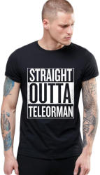 THEICONIC Tricou negru barbati - Straight Outta Teleorman