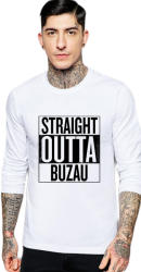 THEICONIC Bluza barbati alba - Straight Outta Buzau