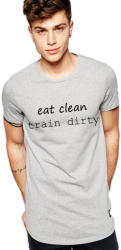 THEICONIC Tricou gri barbati - Eat Clean Train Dirty