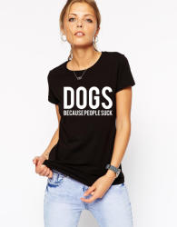 THEICONIC Tricou dama negru - DOGS