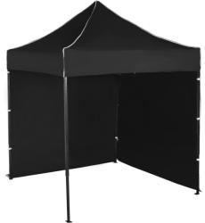 Expodom Gyorsan összecsukható sátor 2x2m - acél, Fekete, 2 oldalfal