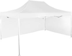 Expodom Gyorsan összecsukható sátor 3x4, 5m - alumínium, Fehér, 2 oldalfal
