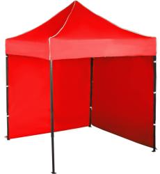 Expodom Gyorsan összecsukható sátor 2x2m - acél, Piros, 2 oldalfal