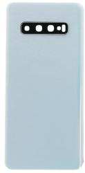 tel-szalk-015826 Samsung Galaxy S10 Plus fehér akkufedél, hátlap, hátlapi kamera lencse (tel-szalk-015826)