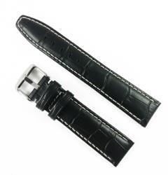  Curea de ceas Neagra din piele naturala - 18mm, 20mm, 22mm - WZ3392 (WZ3392)