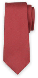 Willsoor Cravată îngustă în culoarea roșu cu un model cu picățele albastre 11136