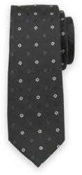 Willsoor Cravată îngustă în culoarea negru cu un model floral 11124