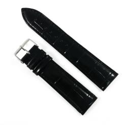  Curea de ceas Neagra din piele naturala si silicon - 22mm - WZ3399 (WZ3399)