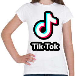 printfashion TikTok Logo - Női póló - Fehér (1930961)