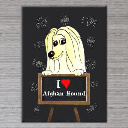 Afgán Agár Kutya Vászonkép - 100x70 cm