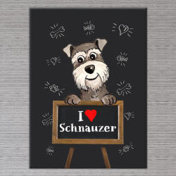  Schnauzer Kutya Vászonkép - 50x40 cm