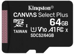 Kingston microSDXC Canvas SeIect Plus 64GB UHS-I/A1/C10 SDCS2/64GBSP