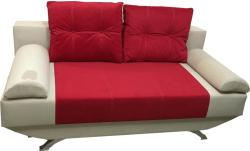 MobAmbient Canapea extensibilă roșu crem, confortabilă, 190 x 100 cm, perne incluse - NEW STYLE