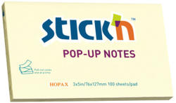 STICK'N Notes autoadeziv 76x127 mm, 100 file, STICK'N Pop-up