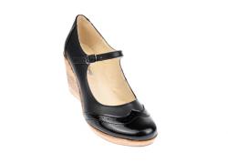 Rovi Design Pantofi dama casual din piele naturala neagra - P104B - ciucaleti
